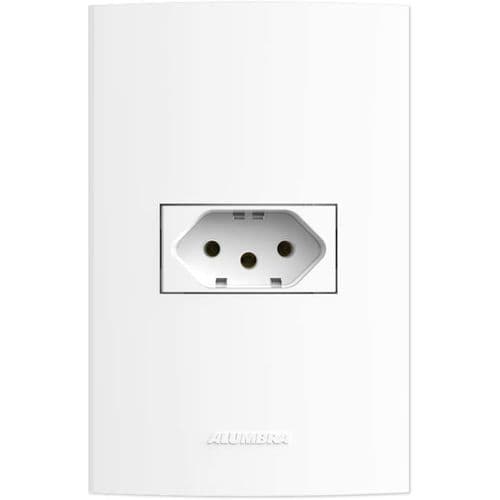 Tomada Dupla 4x2 com Placa Fame Blanc Branca 10 A