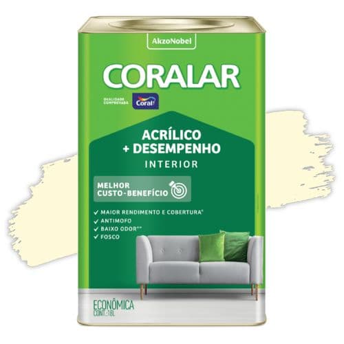 Tinta Coralar Acrílica Mais Desempenho Branco 18 L